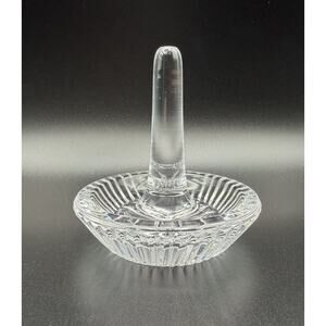 Waterford Irish Crystal Round Ring Holder Jewelry Trinket Dish 3” Elegant Glass
